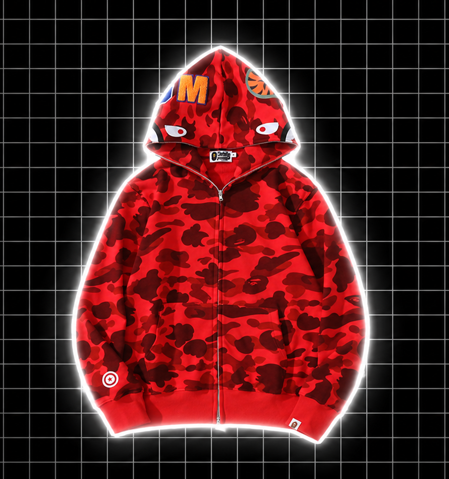 Bape mikina červená